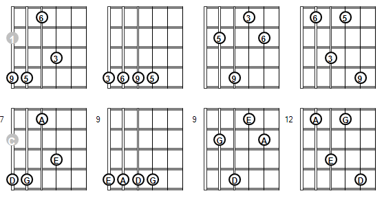 Two C Major 9th Chords #guitarlesson #guitarchords